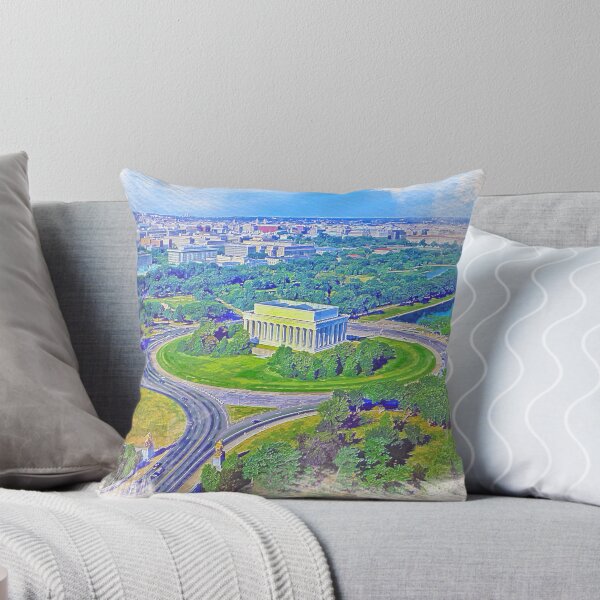 Item preview, National Mall,Lincoln Memorial Watercolor Painting designed and sold by Dingy Designs.