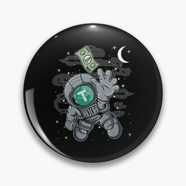 Item preview, Astronaut Reaching Out Tether USDT Coin To The Moon Crypto Token Cryptocurrency Blockchain Wallet HODL designed and sold by AdamRoberts90.