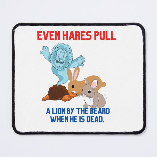 Item preview, Hares pull a beared lion by the beard designed and sold by Hinny8.