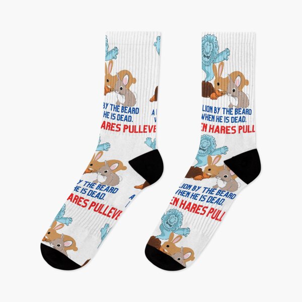 Item preview, Hares pull a beared lion by the beard   designed and sold by Hinny8.