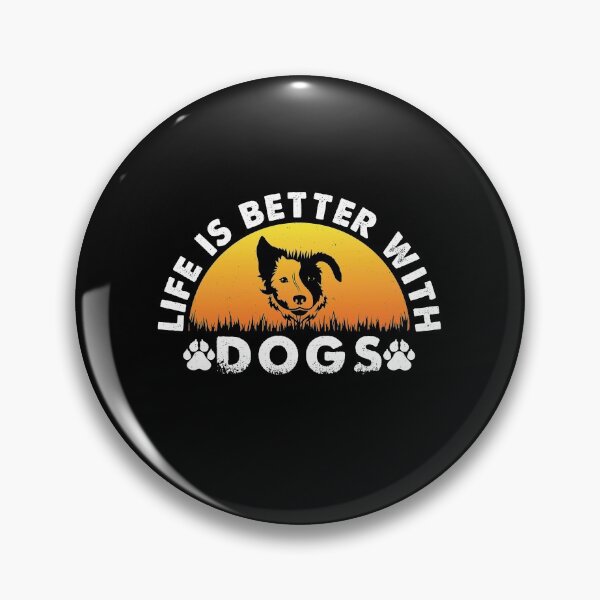 Item preview, Life Is Better with Dogs - Retro Vintage Cool Design Gift Idea for Dog Lovers designed and sold by Prince - Bestseller ★★★★★.
