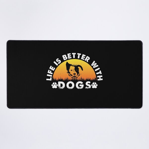 Item preview, Life Is Better with Dogs - Retro Vintage Cool Design Gift Idea for Dog Lovers designed and sold by Prince - Bestseller ★★★★★.