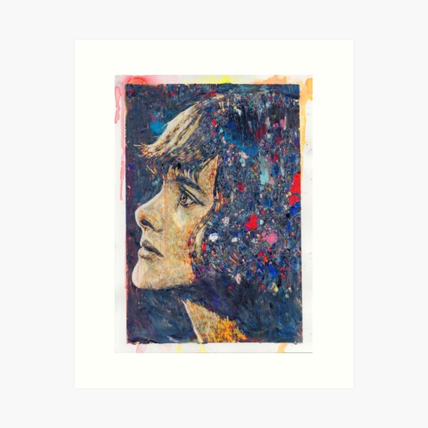 Item preview, Daphne du Maurier - Hand Drawn Oil and Ink Portrait designed and sold by Hannah Hildebrand.