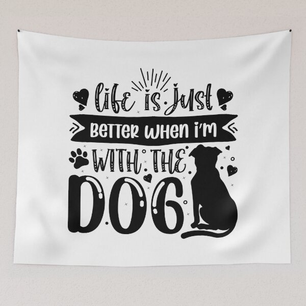Item preview, Life Is Just Better with A Dog - Cool Design Gift Idea for Dog Lovers designed and sold by Prince - Bestseller ★★★★★.