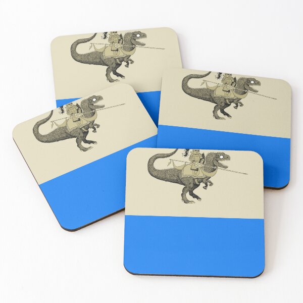 Item preview, Knight on Dinosaur Sticker designed and sold by JuliaSteiger.