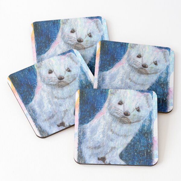 Item preview, Stoat - Hand Drawn Oil and Ink Portrait designed and sold by HRHildebrand.