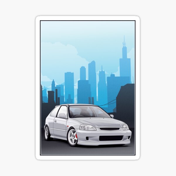 Civic Ek Stickers for Sale | Redbubble