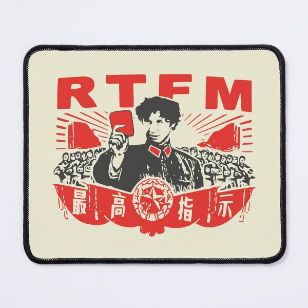 Item preview, RTFM - rtfm, IT Crowd Roy designed and sold by GeeksUnique.