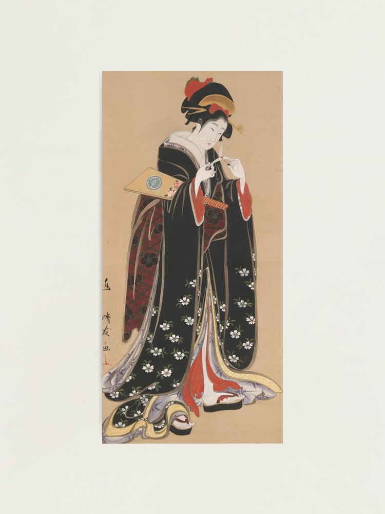 Classical Japanese Art: Actor Nakamura Shikaku II as Lady Shizuka