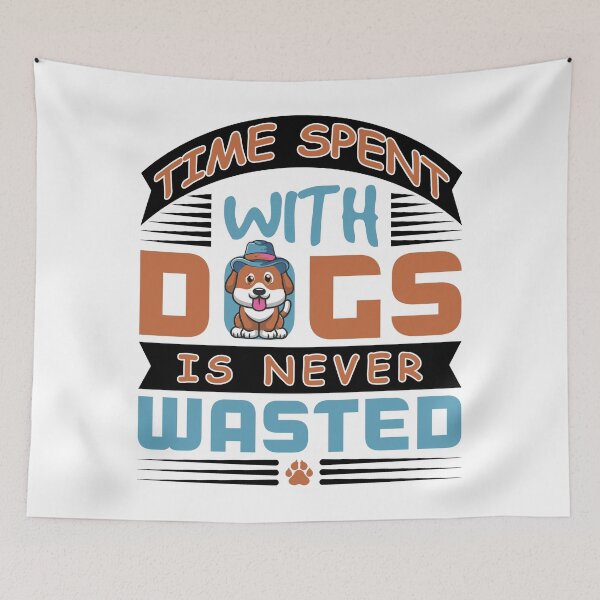 Item preview, Time Spent with Dogs Is Never Wasted - Cool Design Gift Idea for Dog Lovers designed and sold by Prince - Bestseller ★★★★★.