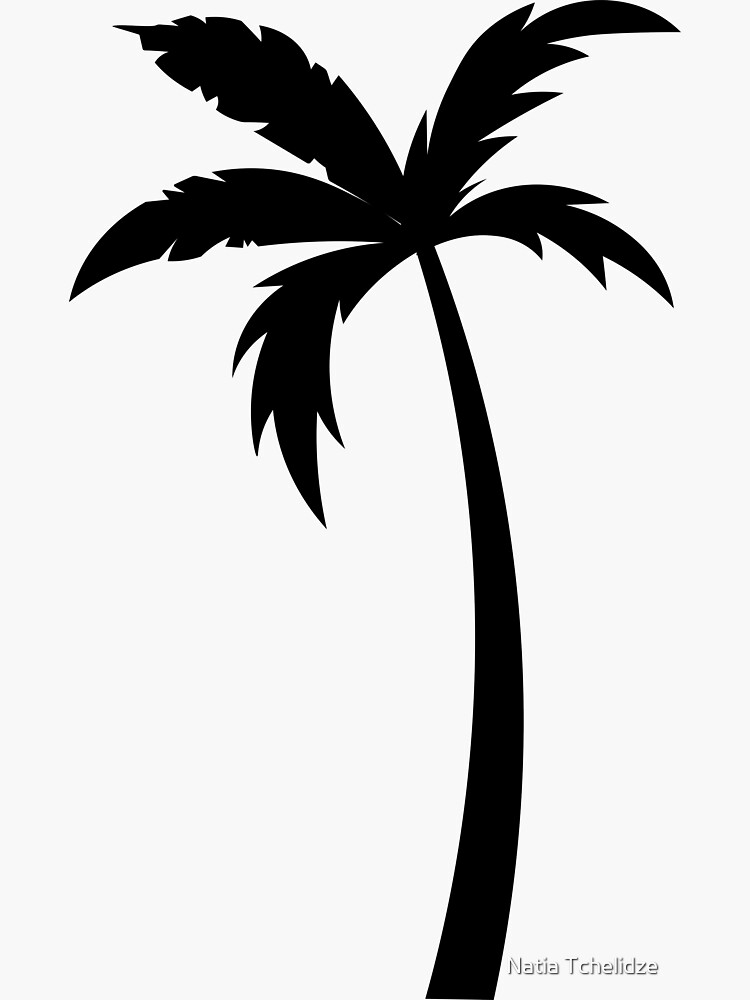 Palm Trees Illustration. Tropical Palm Trees Sticker for Sale by Natia  Tchelidze