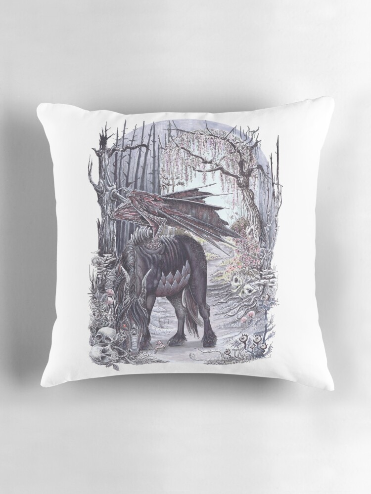 Thumbnail 3 of 4, Pillow, Nightmare designed and sold by diniez.