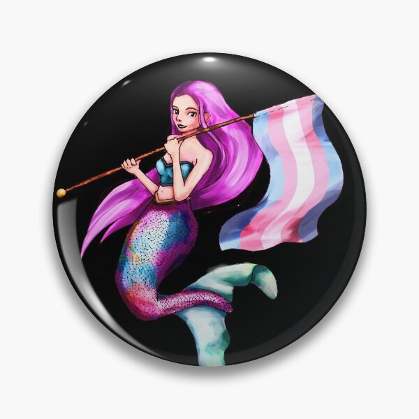 Item preview, Trans flag mermaid designed and sold by EllyBurg.