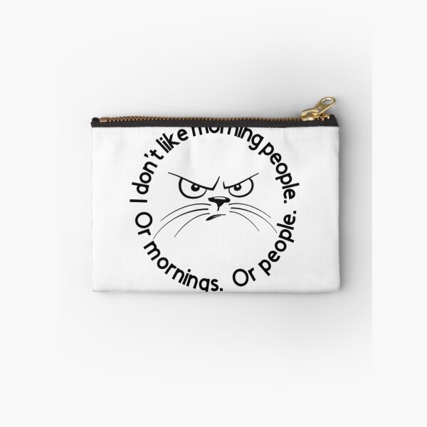 Item preview, I Don't Like Morning People, or Mornings, or People - Funny Cat Face Illustration Gift Idea for Cat Lovers designed and sold by Prince - Bestseller ★★★★★.