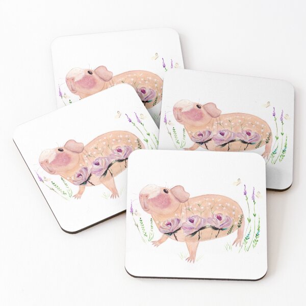 Aperçu de l'œuvre Cochon Maigre & Fleurs créée et vendue par BlossomandIvy.