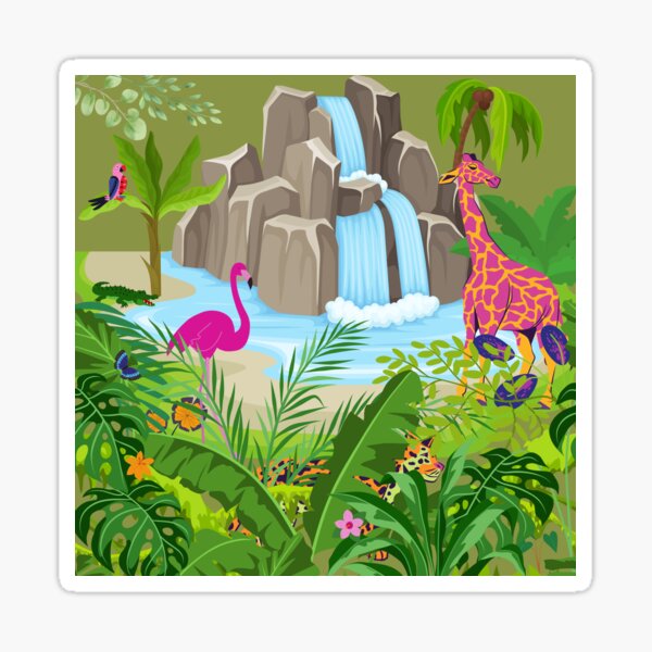 Vista previa del artículo con la obra «jungla», diseñado y vendido por baybaybaiba.