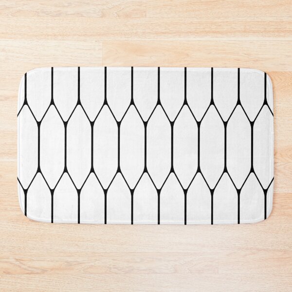 Item preview, Long Honeycomb Minimalist Geometric Pattern in Black and White designed and sold by kierkegaard.