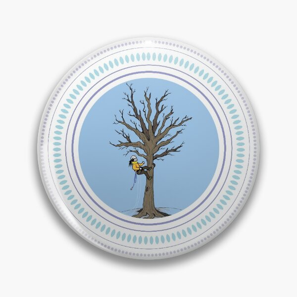 Item preview, Tree Climber design with blue patterns designed and sold by StephCarrDesign.