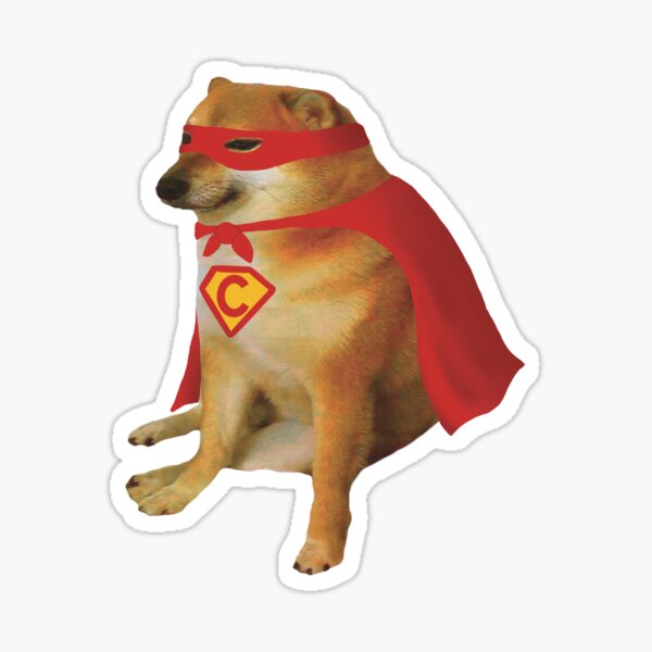 Pegatina Superhéroe Cheems Doge De Donatassab Redbubble