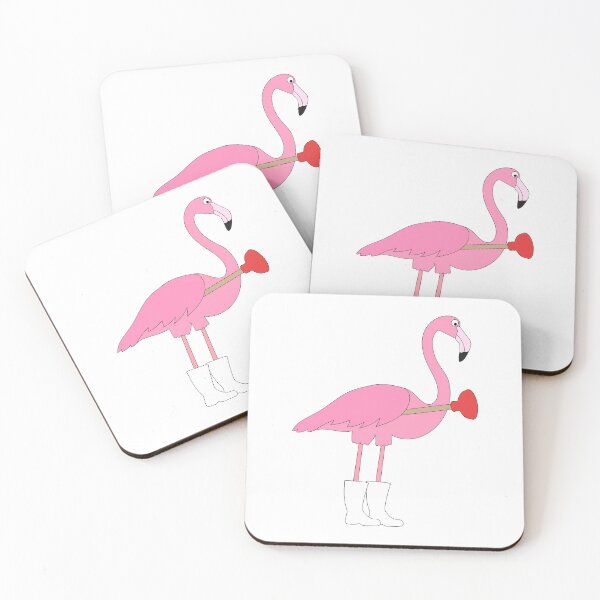 Item preview, Flamingo Plumber on White designed and sold by Digitaldingo.