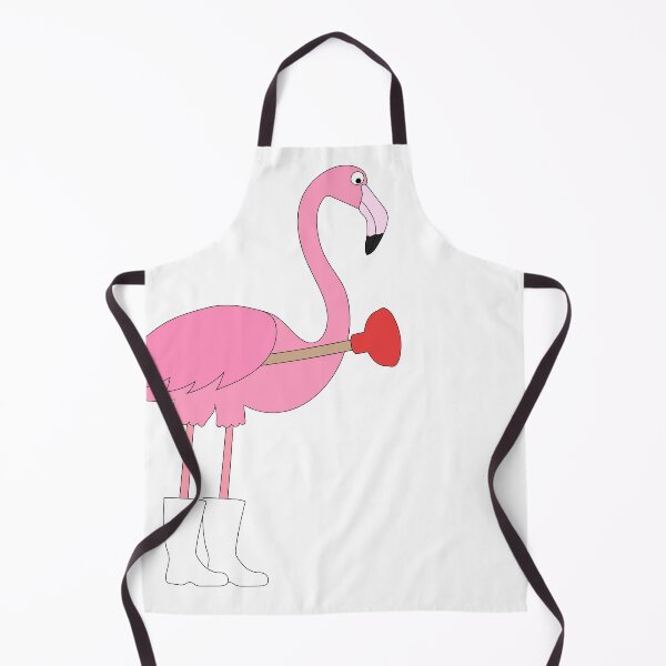 Item preview, Flamingo Plumber on White designed and sold by Digitaldingo.
