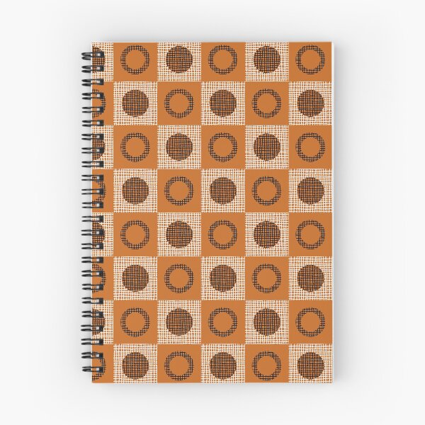 Aperçu de l'œuvre Cercles texturés modernes du milieu du siècle n ° 18 orange, noir et blanc créée et vendue par QuestingPixel.