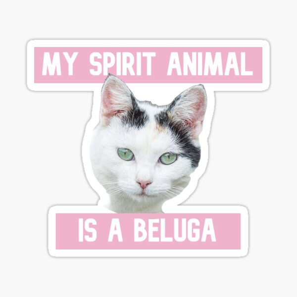 Just A Men Who Loves Beluga Cat' Sticker