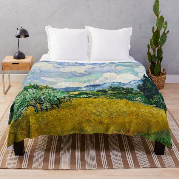 Item preview, Impressionist Painting Wheat Field with Cypresses (1889) by Vincent Van Gogh designed and sold by Designedbysm.