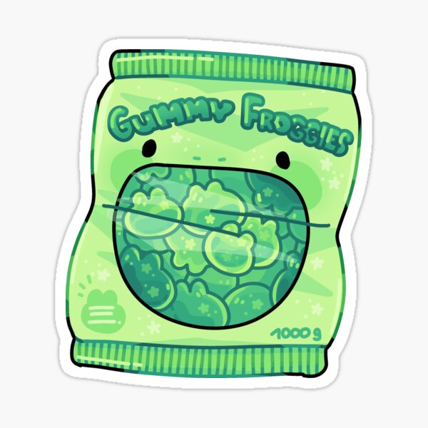 Vista previa del artículo con la obra «Gomitas de ranas», diseñado y vendido por SilAchan.