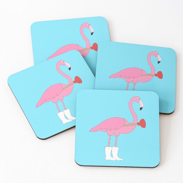 Item preview, Flamingo Plumber on Blue designed and sold by Digitaldingo.