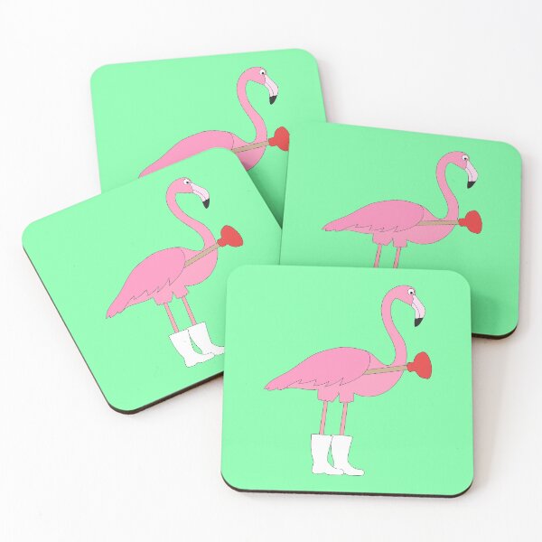 Item preview, Flamingo Plumber on Green designed and sold by Digitaldingo.
