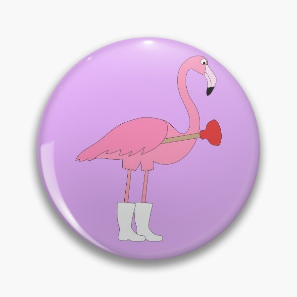 Item preview, Flamingo Plumber on Purple designed and sold by Digitaldingo.