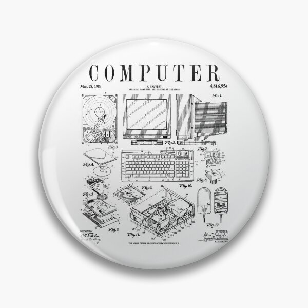 Item preview, Computer Gamer Geek Vintage IT PC Hardware Patent Print designed and sold by GrandeDuc.