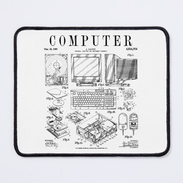 Item preview, Computer Gamer Geek Vintage IT PC Hardware Patent Print designed and sold by GrandeDuc.