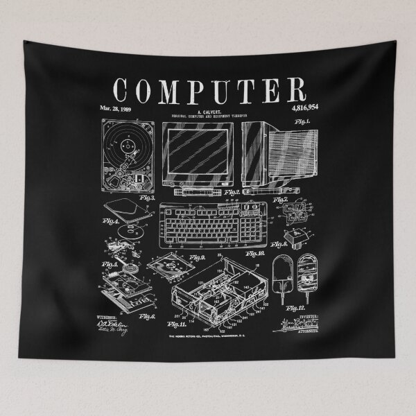 Item preview, Computer Gamer Geek Vintage IT PC Hardware Patent Print designed and sold by GrandeDuc.