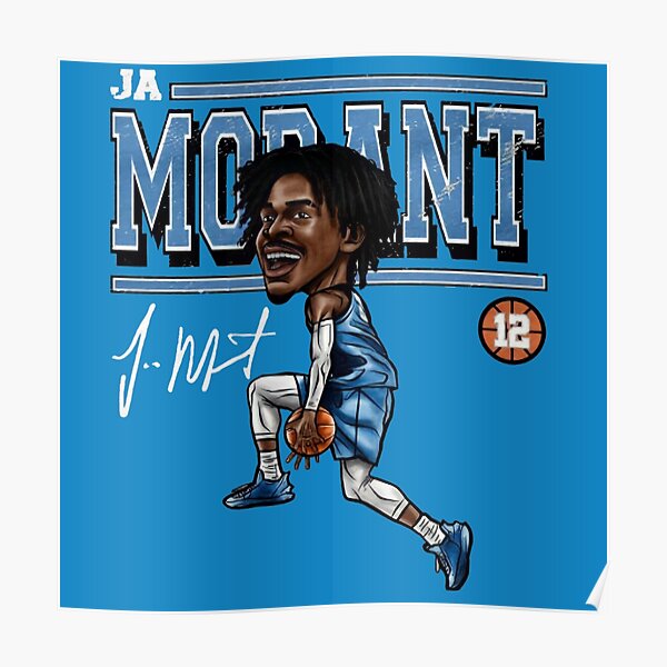 Ja Morant Memphis Grizzlies Cartoon Art 1 Poster