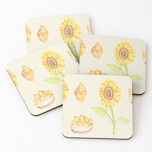 Item preview, Watercolor Citrine and Sunflowers Sticker Pack designed and sold by MarssyMT.