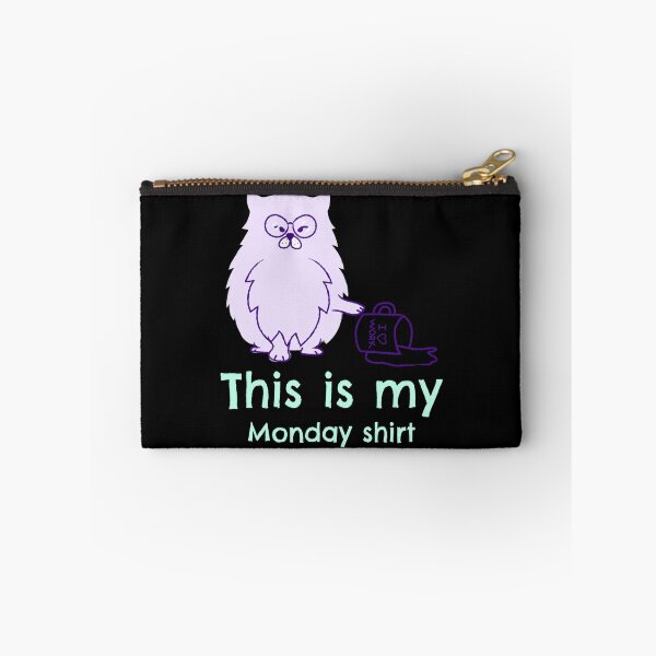 Item preview, This is my Monday shirt - Funny Cat Design designed and sold by TheHillSpruce.