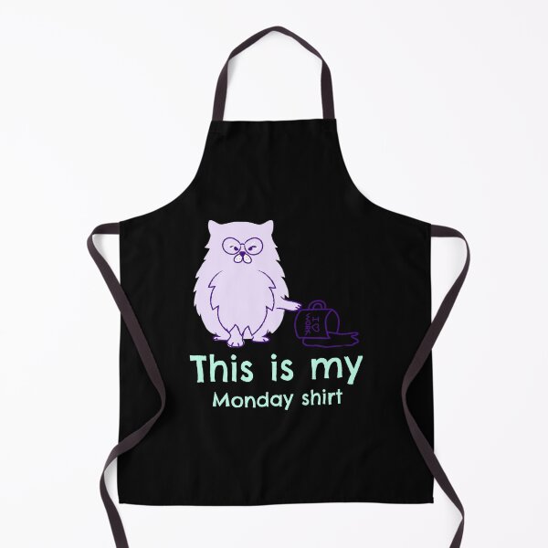 Item preview, This is my Monday shirt - Funny Cat Design designed and sold by TheHillSpruce.