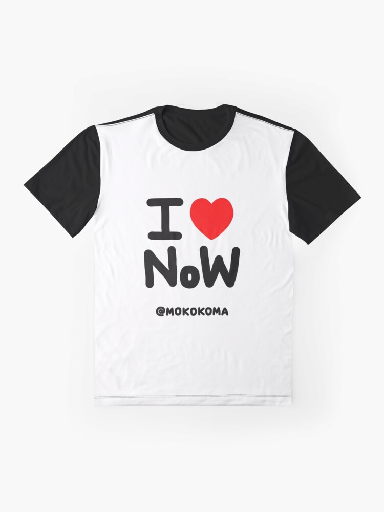 Alternate view of I LOVE NoW (Black Text) Graphic T-Shirt