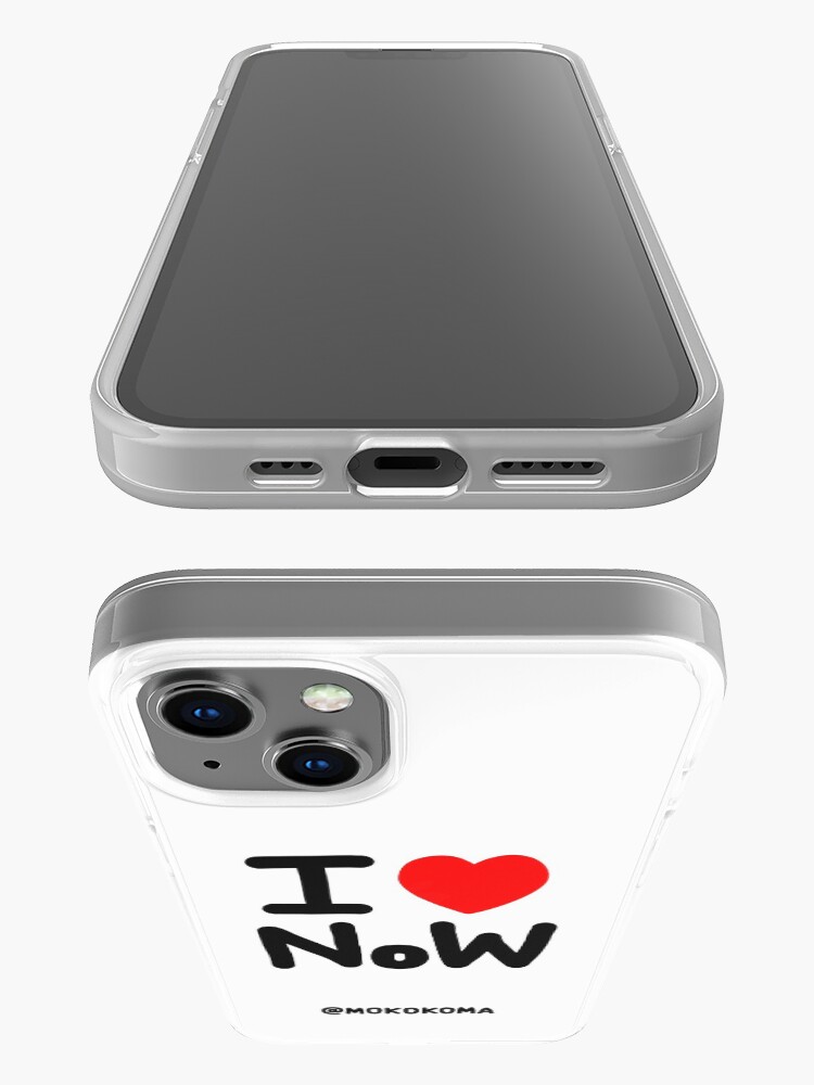 Alternate view of I LOVE NoW (Black Text) iPhone Case