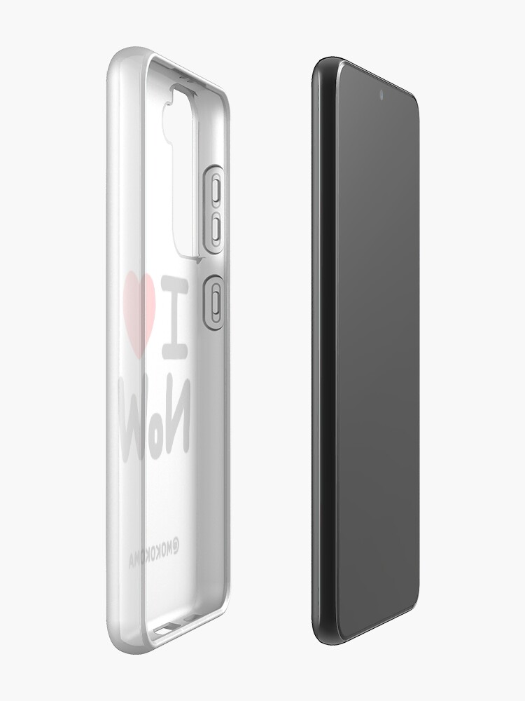 Alternate view of I LOVE NoW (Black Text) Samsung Galaxy Phone Case