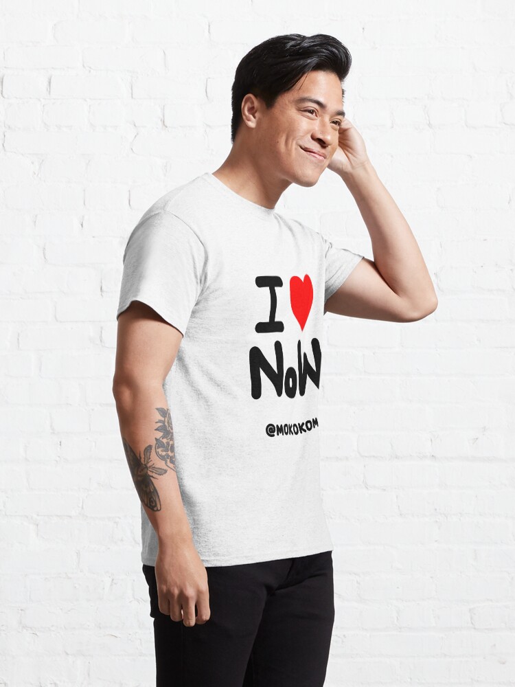 Alternate view of I LOVE NoW (Black Text) Classic T-Shirt
