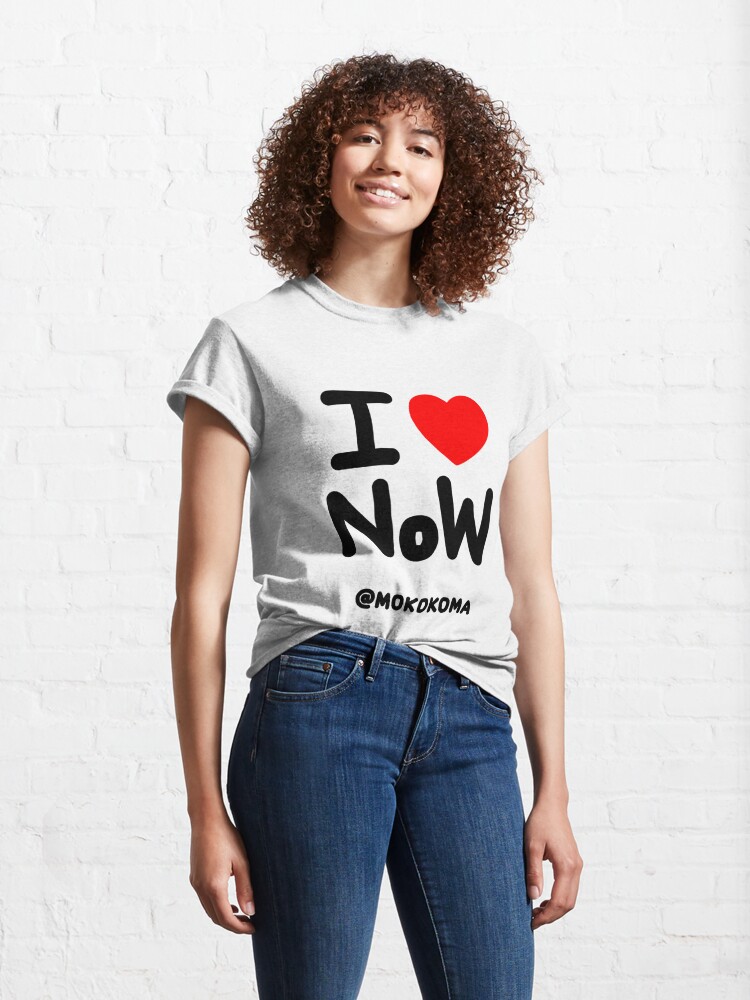Alternate view of I LOVE NoW (Black Text) Classic T-Shirt