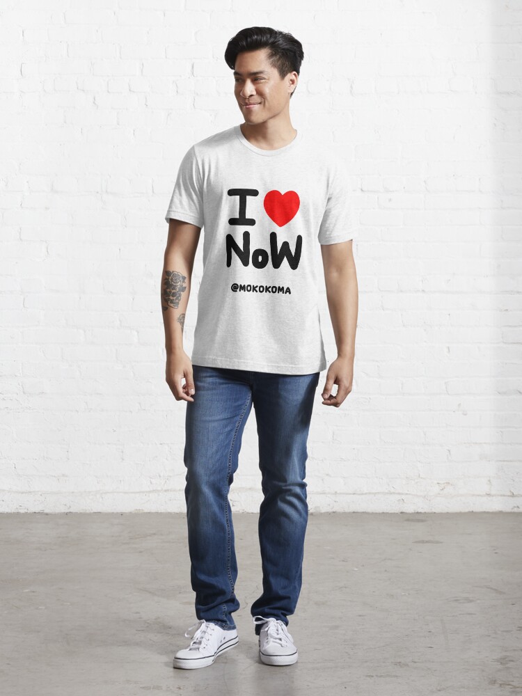 Alternate view of I LOVE NoW (Black Text) Essential T-Shirt