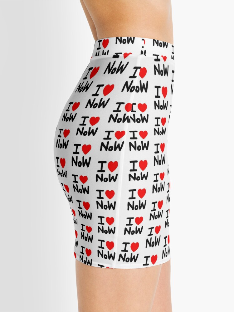Alternate view of I LOVE NoW (Black Text) Mini Skirt