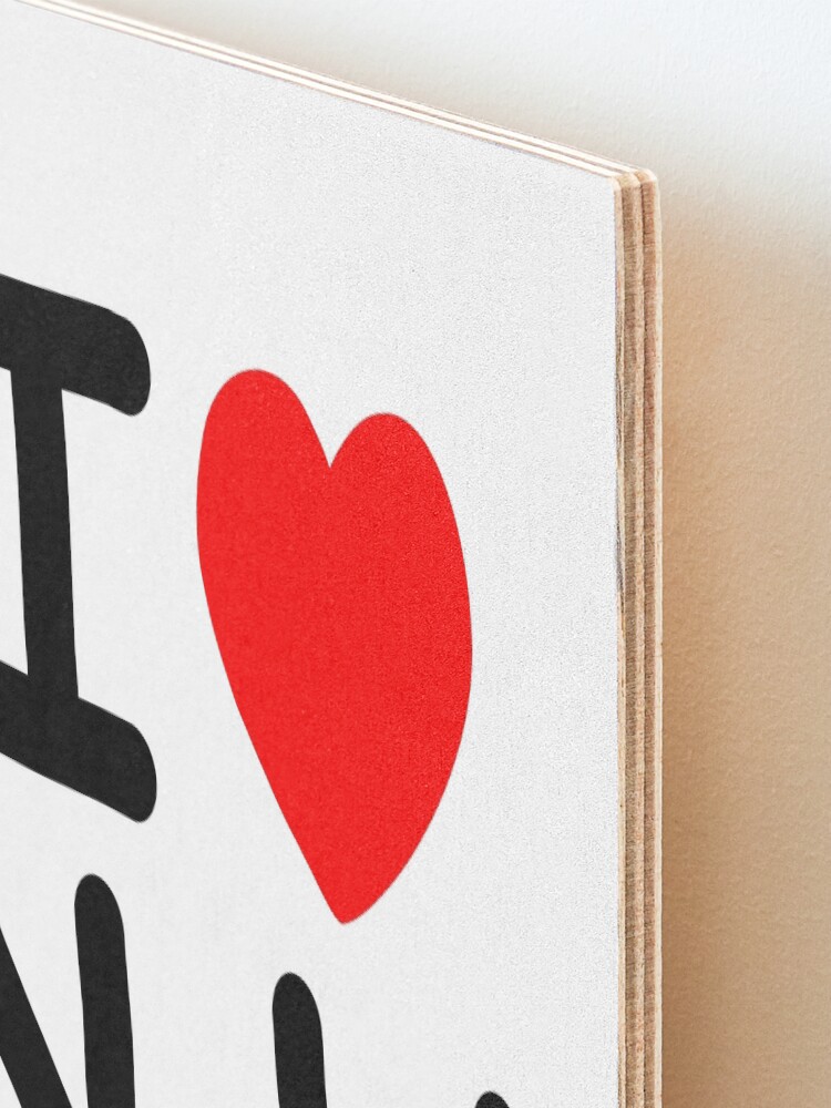 Alternate view of I LOVE NoW (Black Text) Mounted Print