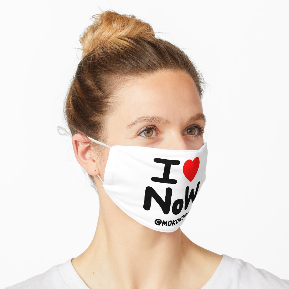 I LOVE NoW (Black Text) Mask