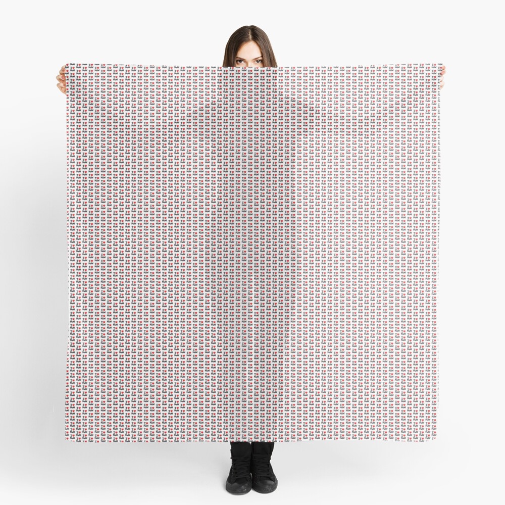 I LOVE NoW (Black Text) Scarf