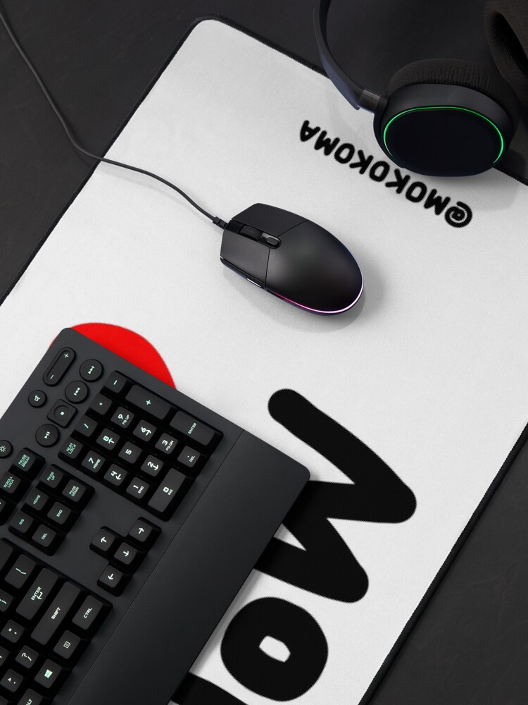 Alternate view of I LOVE NoW (Black Text) Mouse Pad